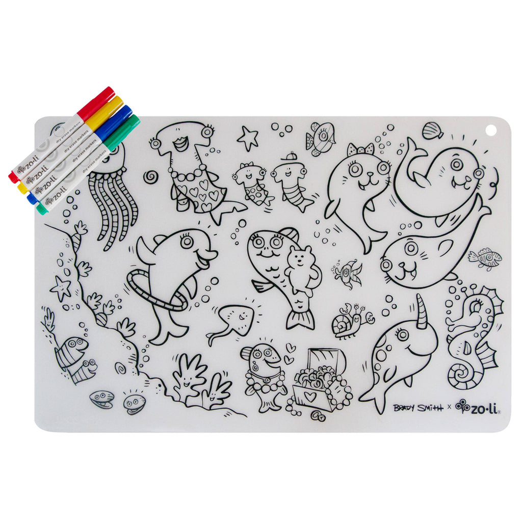 ColorMATTIES sea fun - Reusable Coloring Placemats