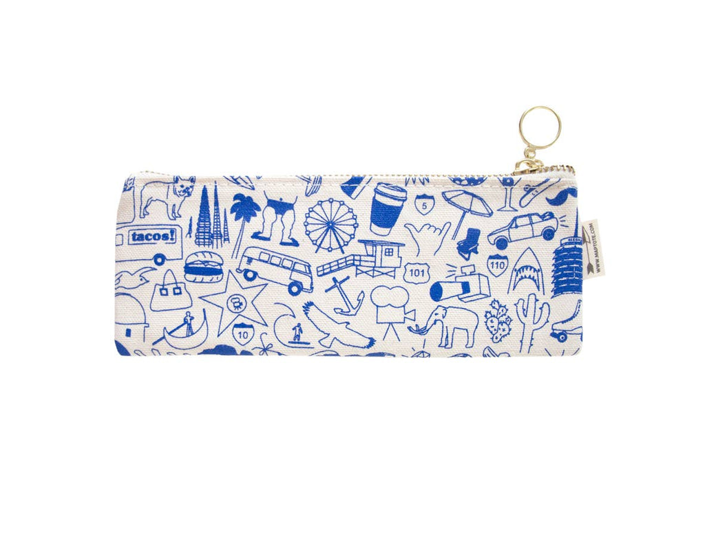 Los Angeles Pencil Pouch: Natural