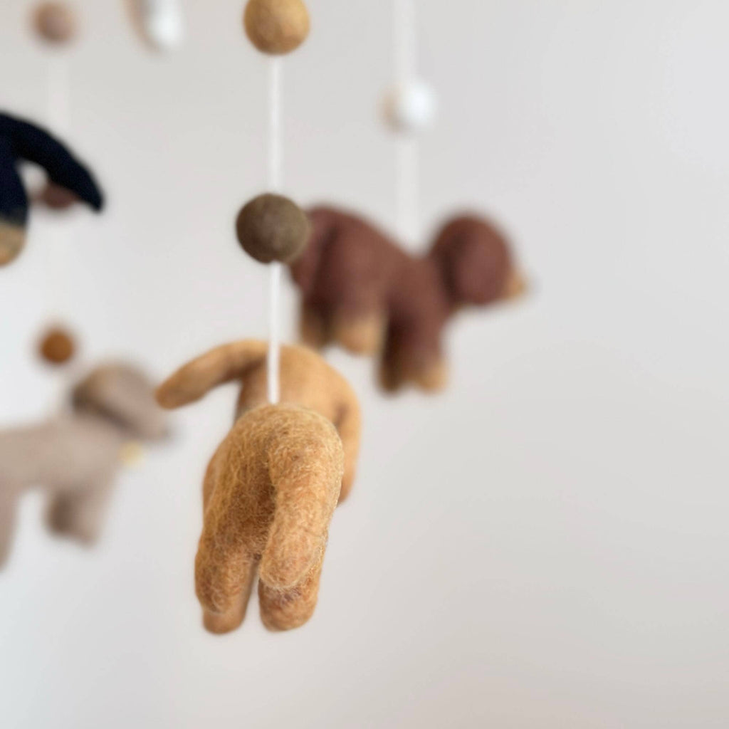 Dachshund Dog Felt Baby Mobile