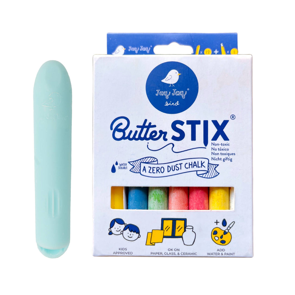 ButterStix® - Dustless Chalk Colors with Holder | 12 pcs