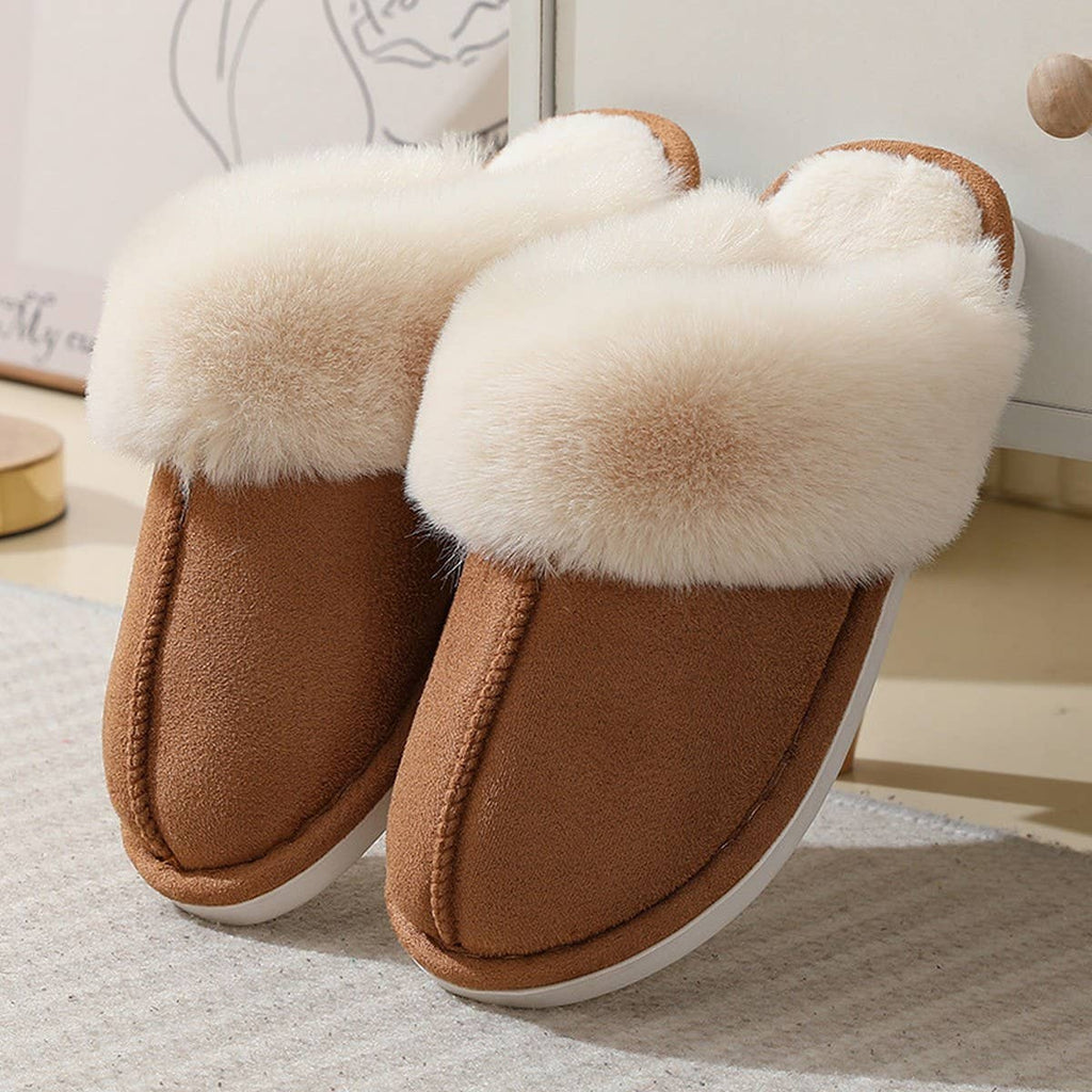 Warm-Lined Memory Foam Slippers