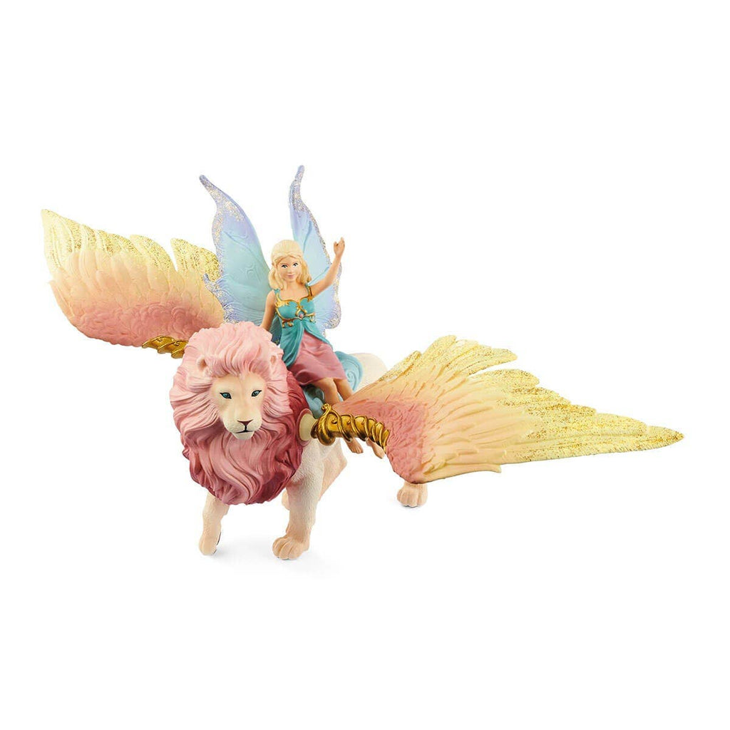 Fairy In Flight On Winged Lion Fairy Toy Playset