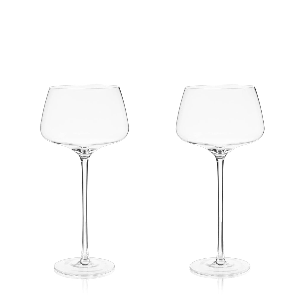 Raye™ Angled Crystal Stemmed Amaro Spritz Glasses | Set of 2