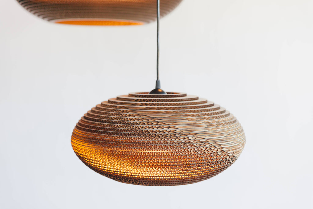 GRAYPANTS Scraplights Disc Handcrafted Pendant Lights: Natural / Disc 24