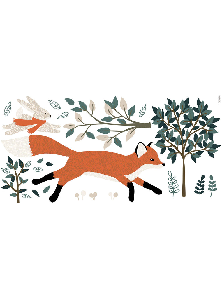 Mr. Fox & Rabbit Forest Wall Decals | XL