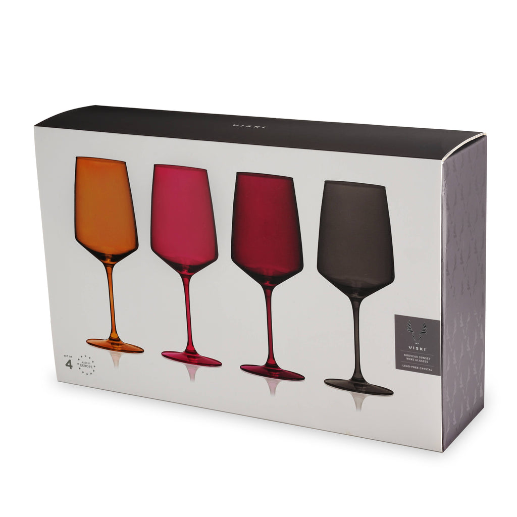 Reserve Nouveau Crystal Wine Glasses - Sunset (Set of 4)