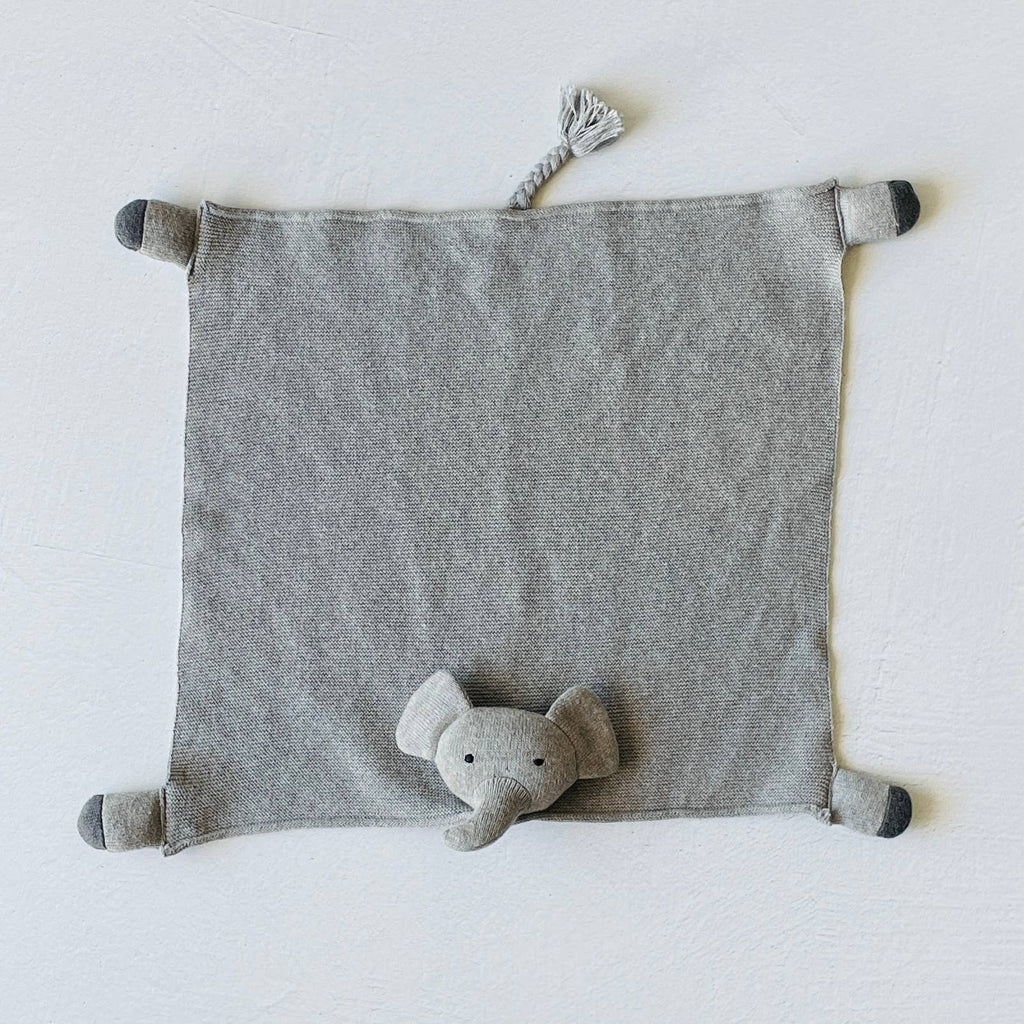 Elephant - Organic Baby Lovey Security Blanket Cuddle Cloth: Natural