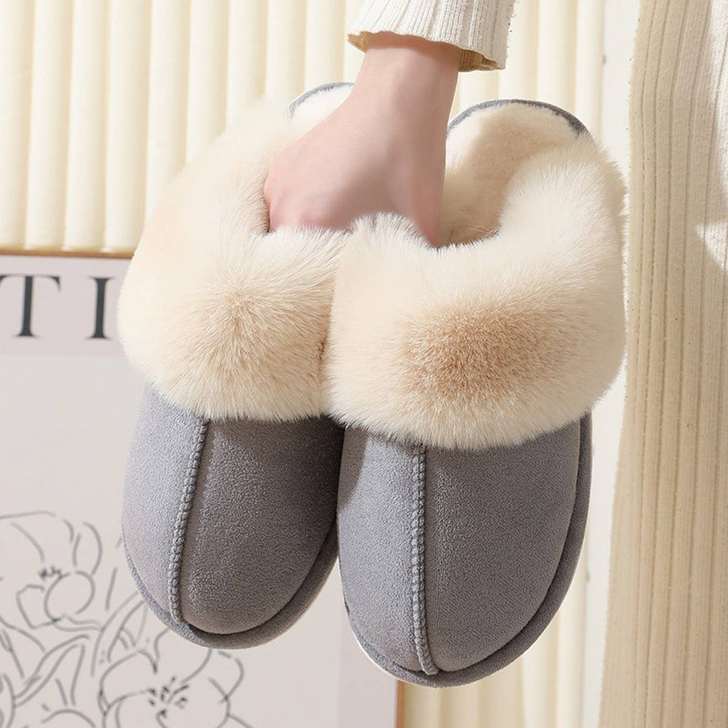 Warm-Lined Memory Foam Slippers