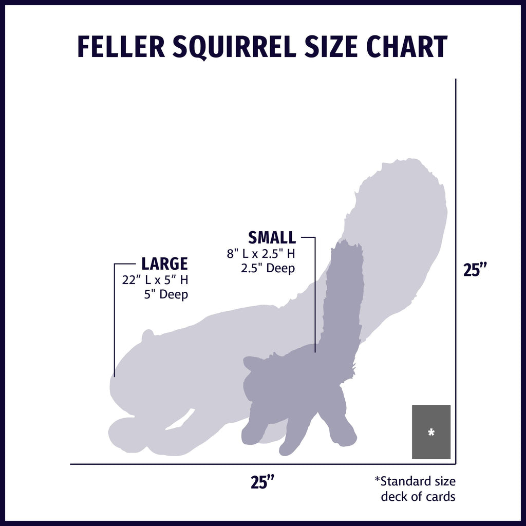 Feller Squirrel Plush Dog Toy: Large