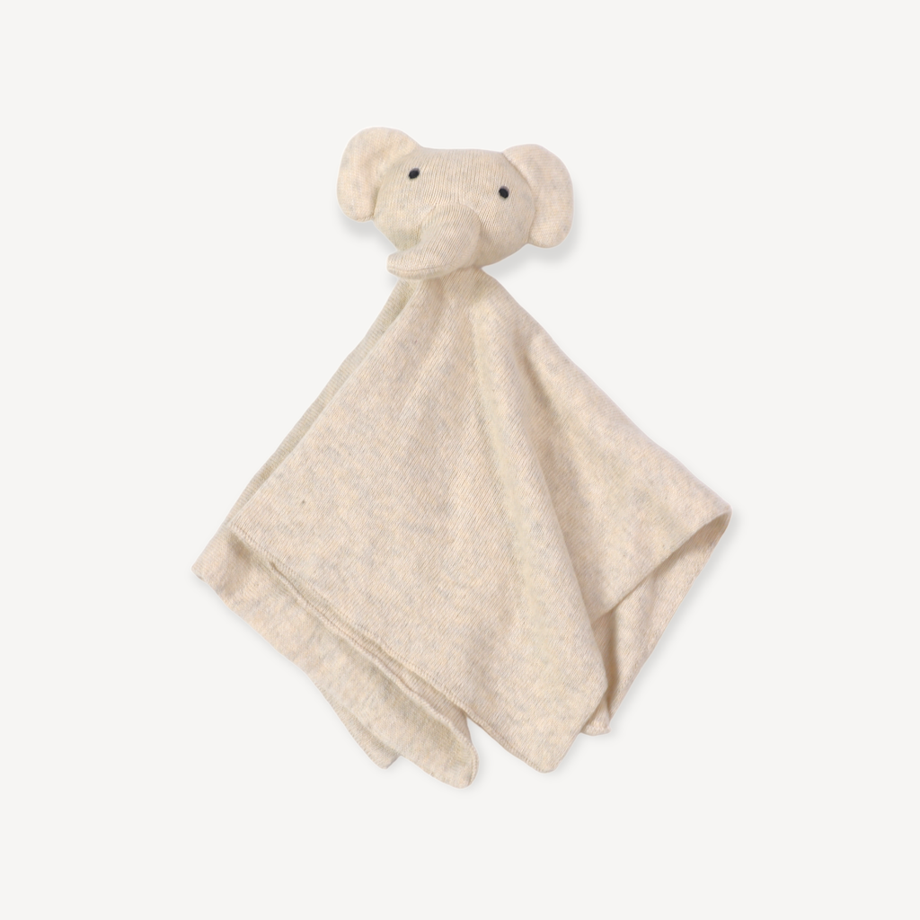 Elephant - Organic Baby Lovey Security Blanket Cuddle Cloth: Natural