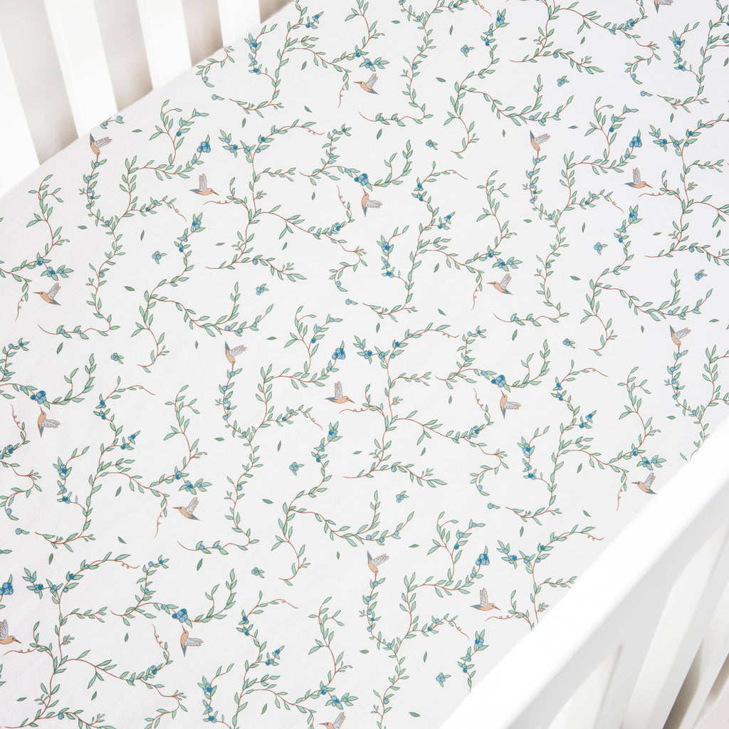 Secret Garden Crib Sheet - Ivory