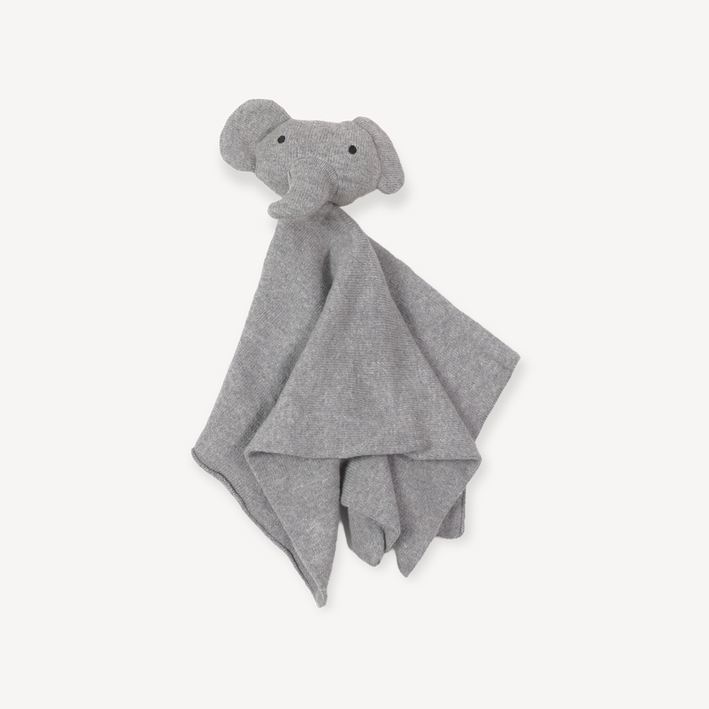 Elephant - Organic Baby Lovey Security Blanket Cuddle Cloth: Natural