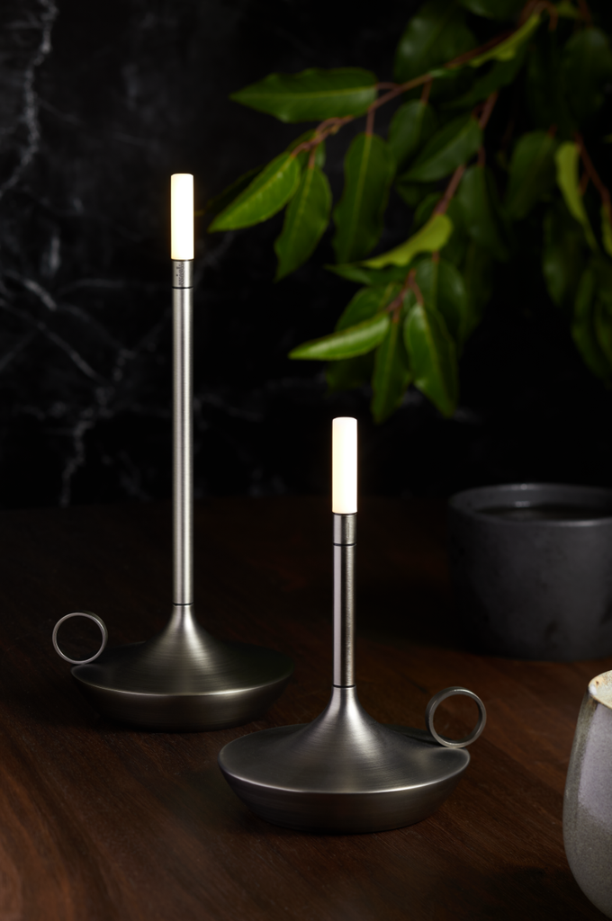 GRAYPANTS Wick S Portable Recharge Candle Lamp w/ Gift Pack: Brass