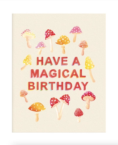 Magic Mushrooms Birthday Card