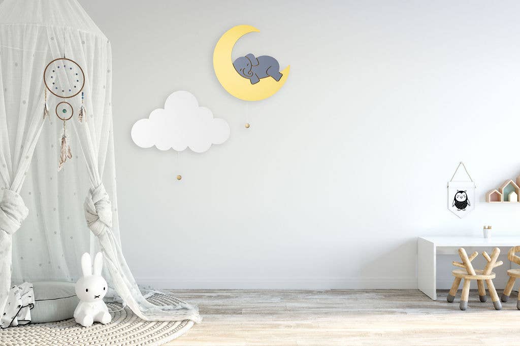 Elephant On Moon Wall Lamp