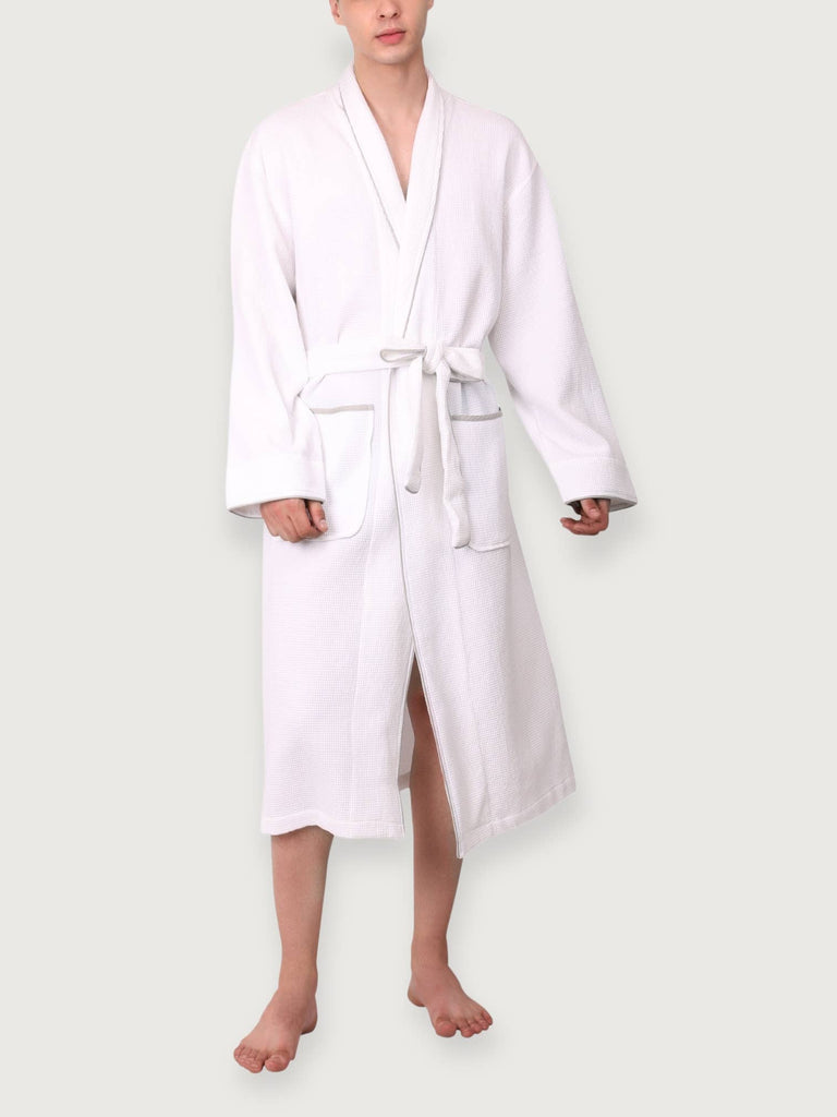 Men's Organic Waffle Weave Bathrobes