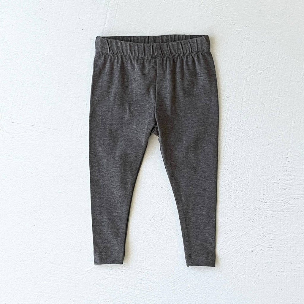 Stripe Rib / Solid Knit Baby Leggings