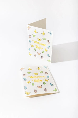 Butterflies Baby Card