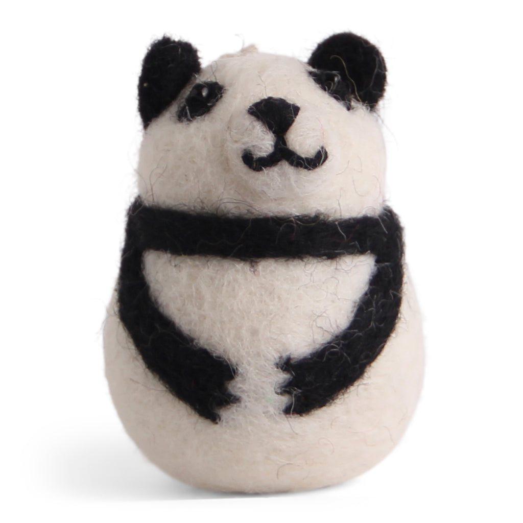 Felt Panda Christmas Ornament