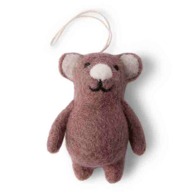 Felt Chubby Mini Teddy Christmas Ornament