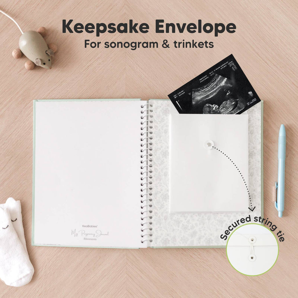 Blossom Pregnancy Journal Book for First Time Mom: Sage