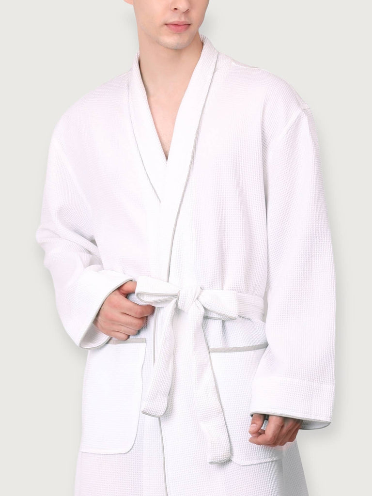 Men's Organic Waffle Weave Bathrobes