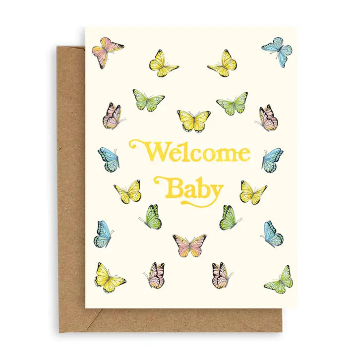 Butterflies Baby Card