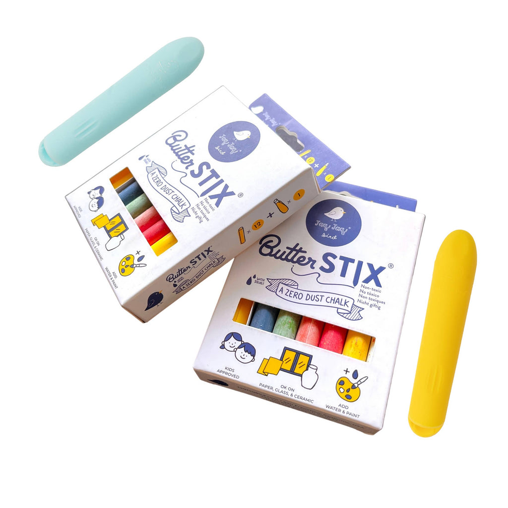 ButterStix® - Dustless Chalk Colors with Holder | 12 pcs