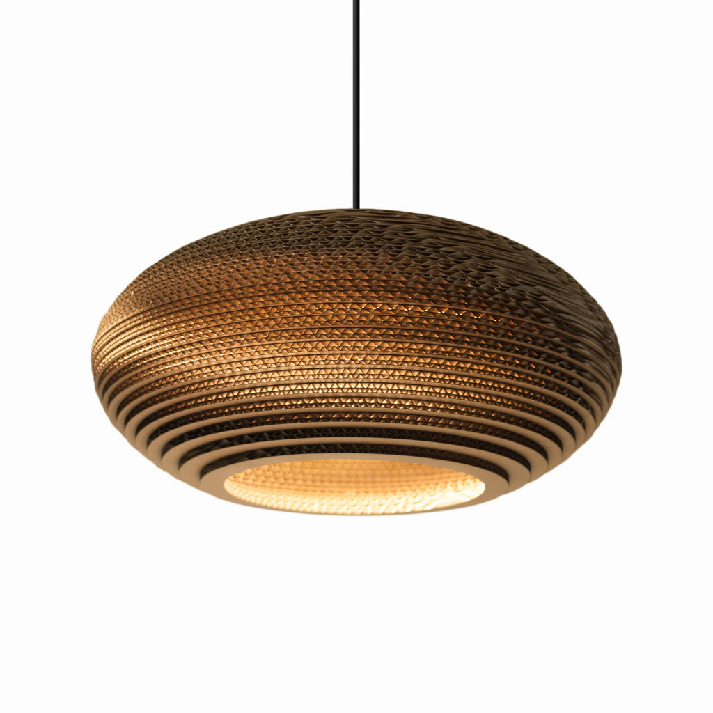 GRAYPANTS Scraplights Disc Handcrafted Pendant Lights: Natural / Disc 24