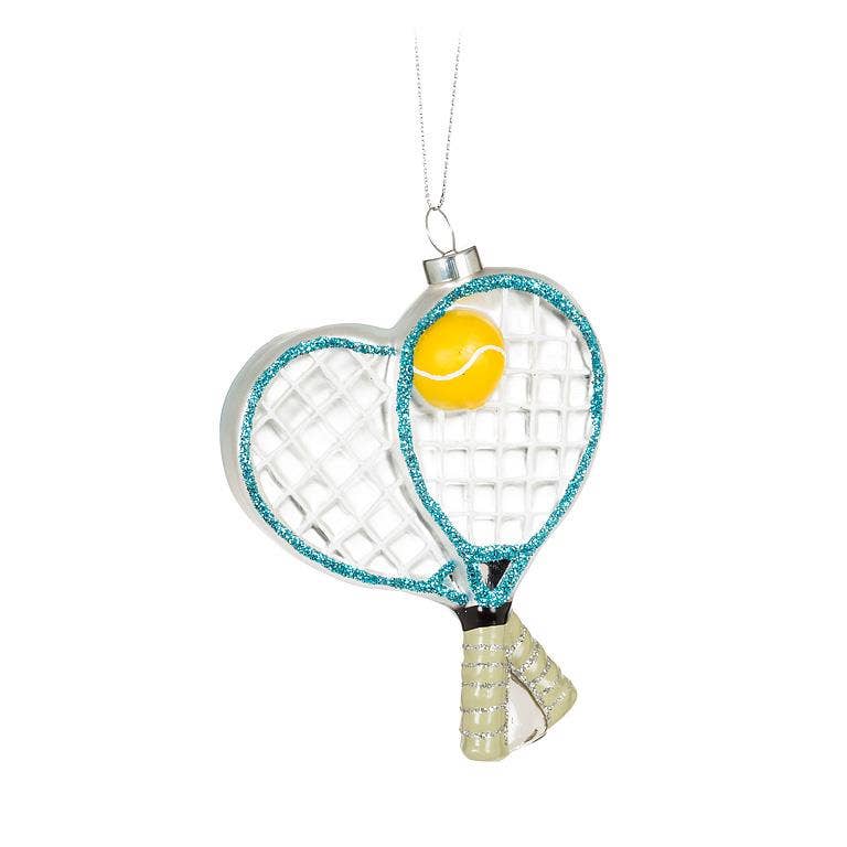 Tennis Racquets & Ball Holiday Ornament