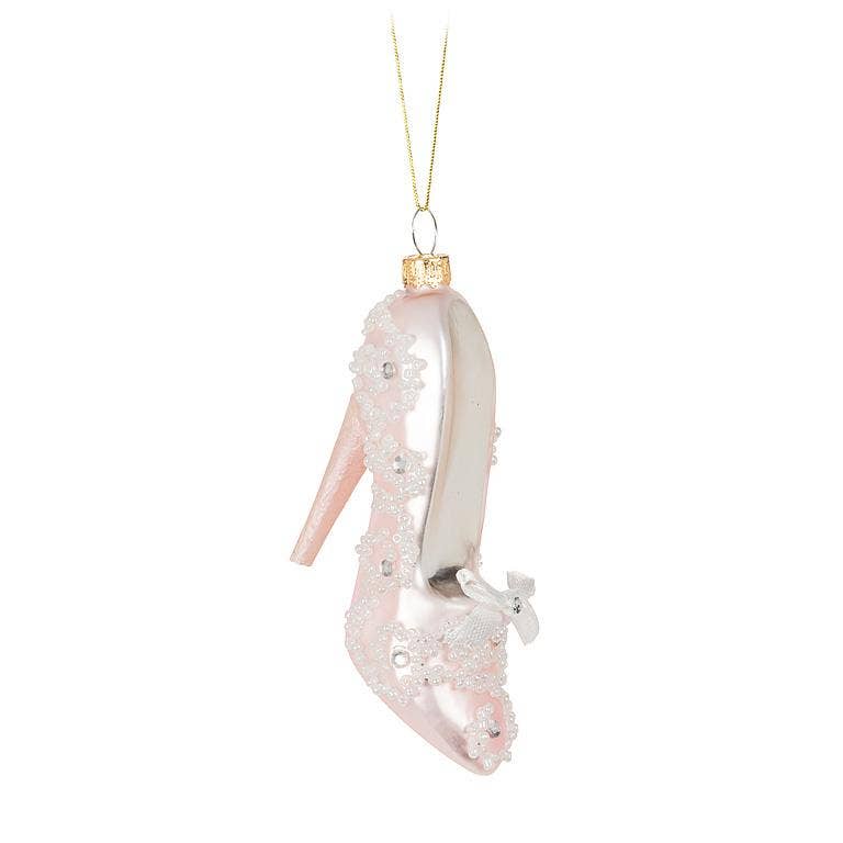 Pink & Pearl High Heel Holiday Ornament