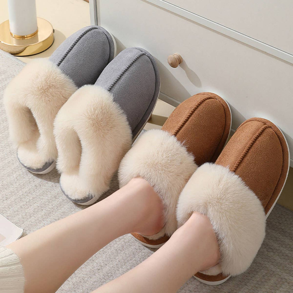 Warm-Lined Memory Foam Slippers