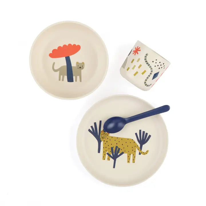 Kids Bamboo Illustrated Meal Set