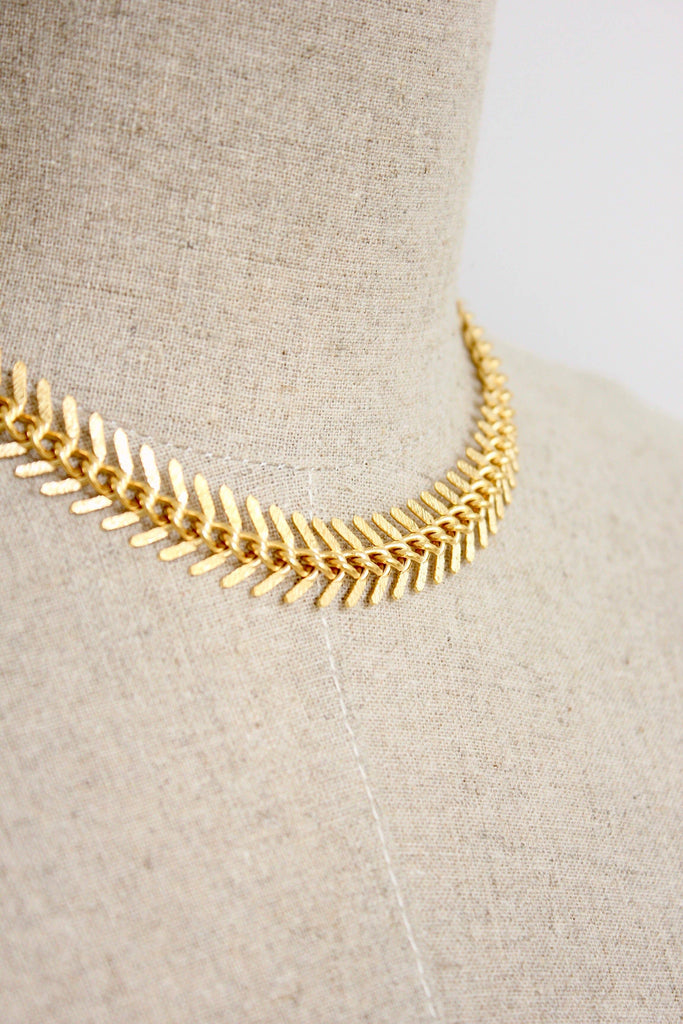 Fish Bone Chain Necklace