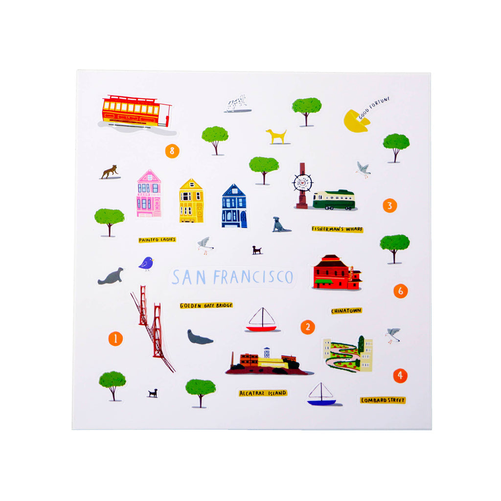 San Francisco Reusable Sticker Set