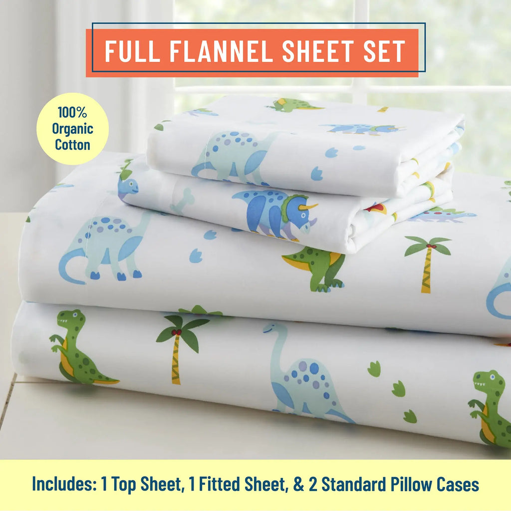 Dinosaur Land Cotton Sheet Set - Twin