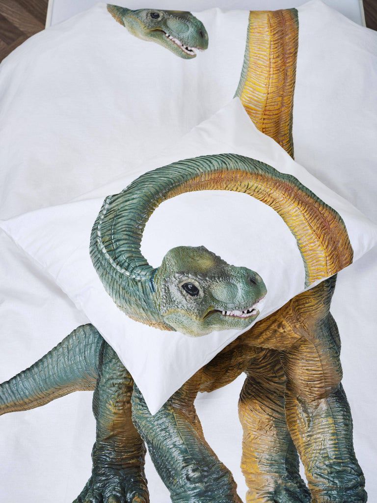 Dinosaur Bronto duvet cover set: Twin (68" x 86" + 1 standard Pillowcase)