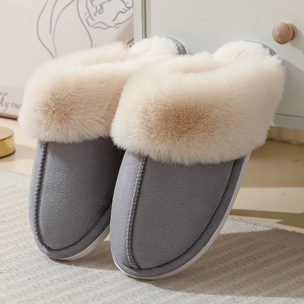 Warm-Lined Memory Foam Slippers