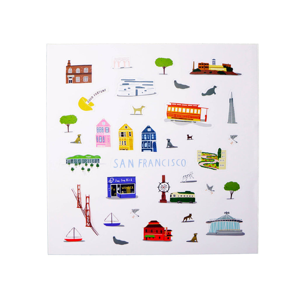 San Francisco Reusable Sticker Set