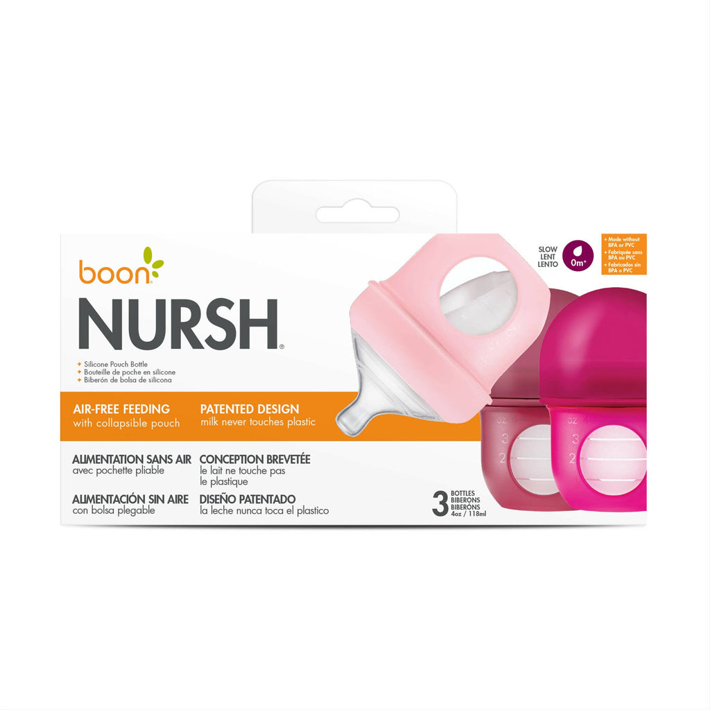 TOMY Boon Nursh Bottle - 3 Bottles - Pink Multicolor