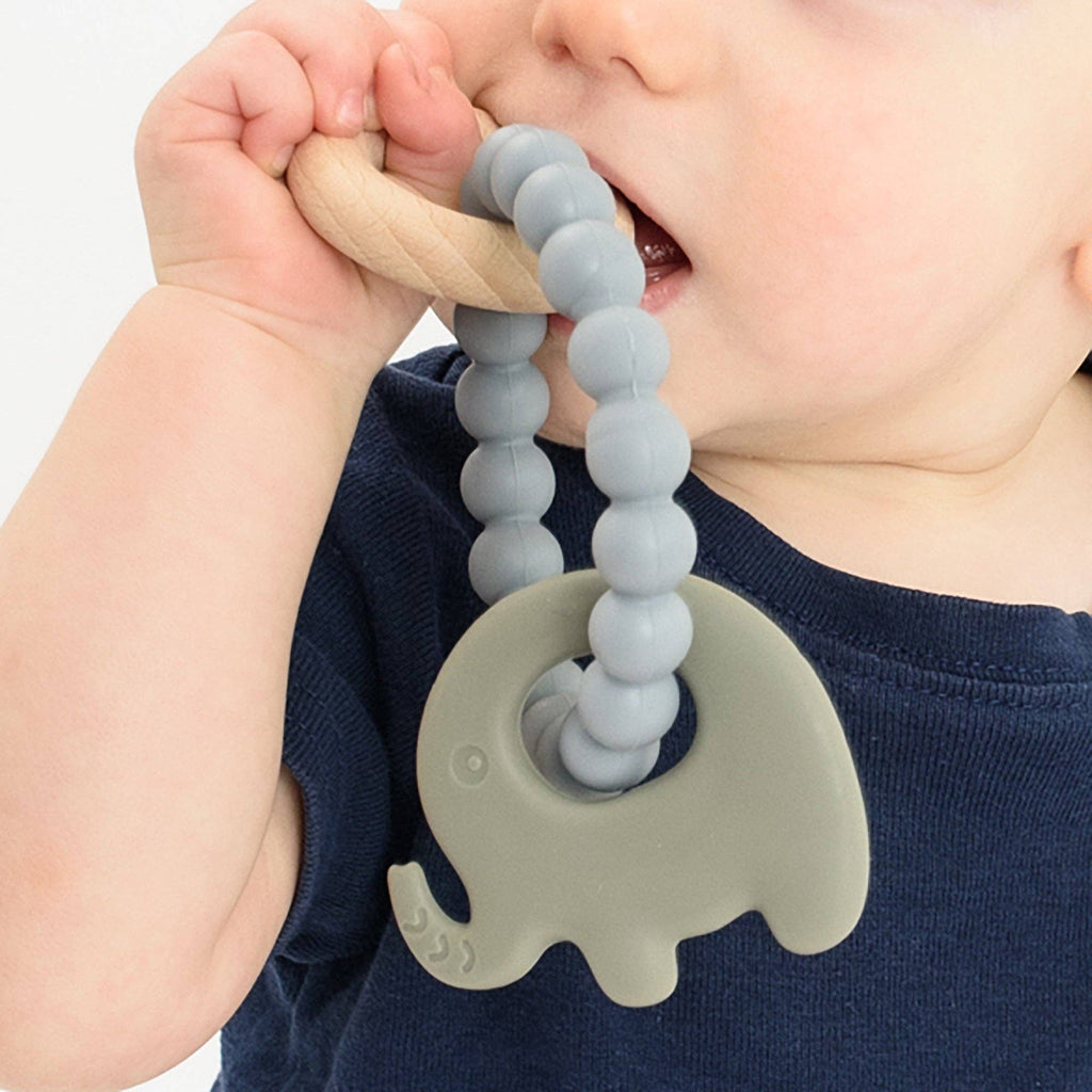 Silicone & Wood Teethers, Elephant and Heart