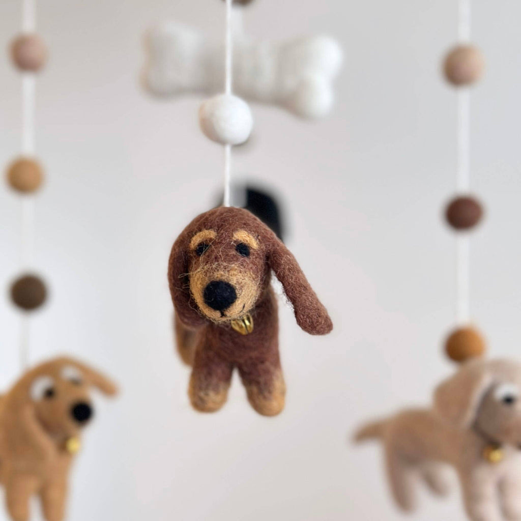 Dachshund Dog Felt Baby Mobile