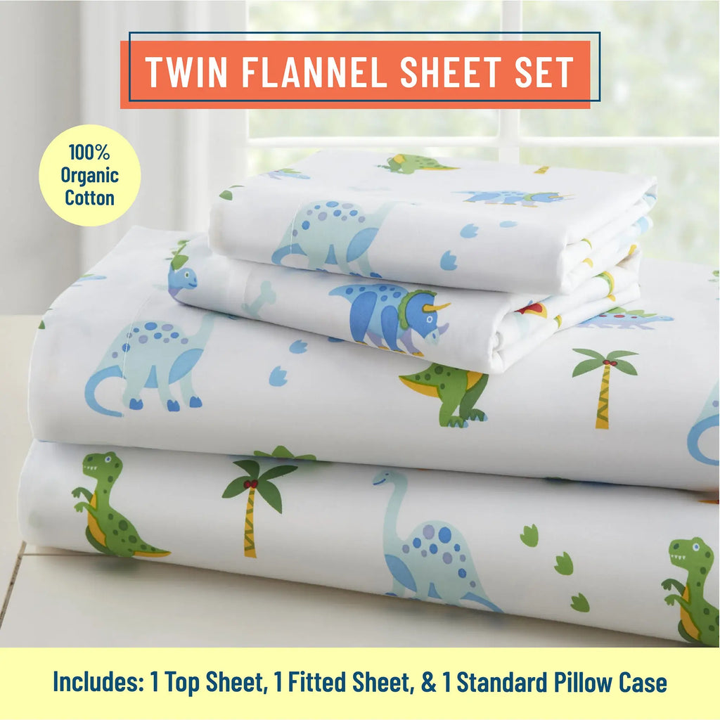 Dinosaur Land Cotton Sheet Set - Twin