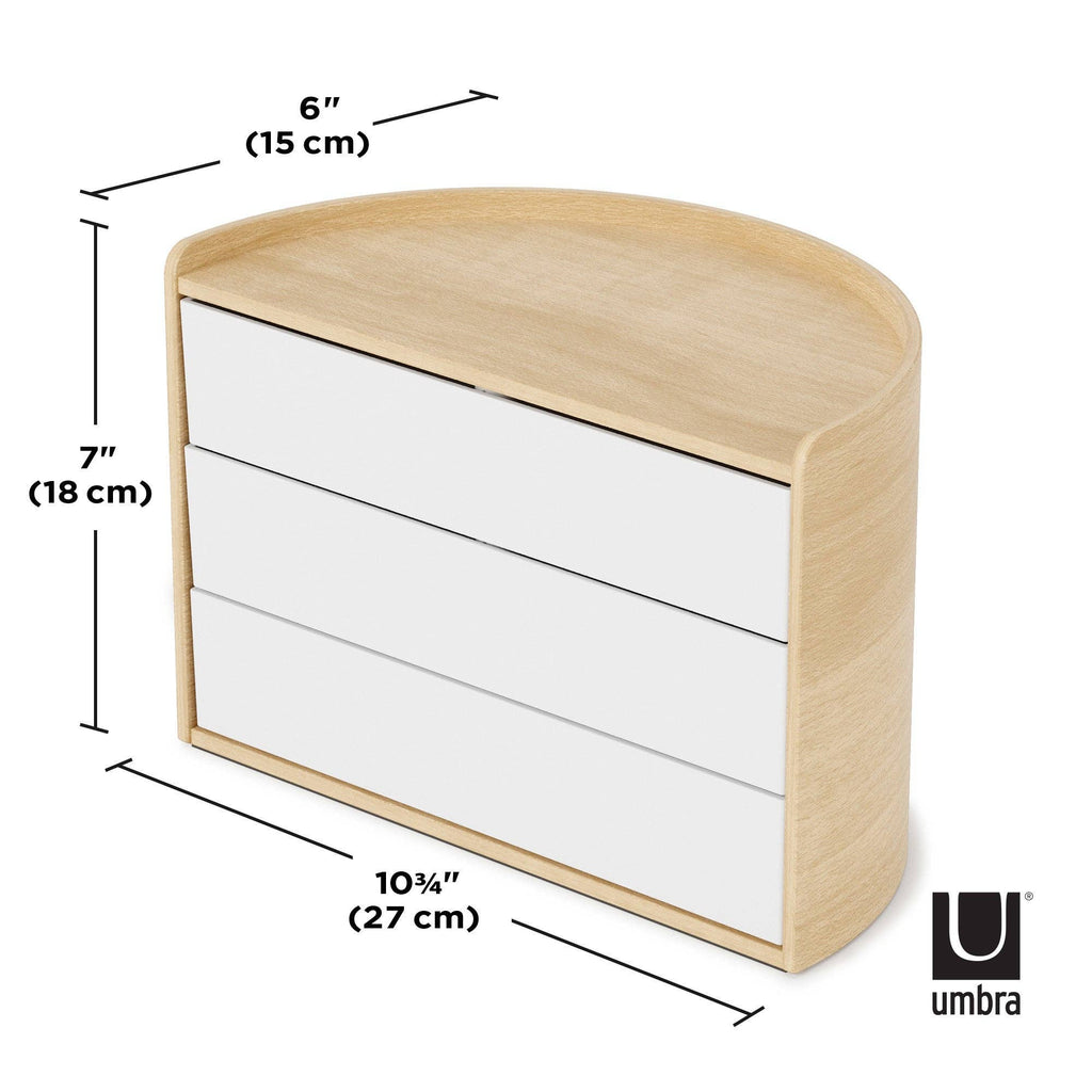 Moona Storage Box: White-Natural