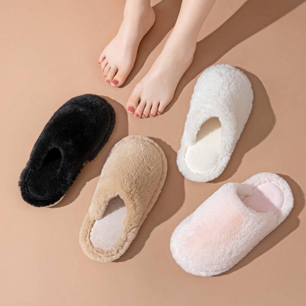 Faux Fur Memory Foam Slippers