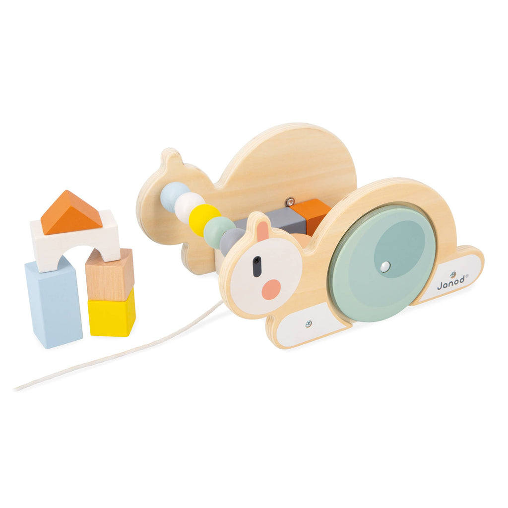 SWEET COCOON - PULL-ALONG SNAIL CUBE TROLLEY