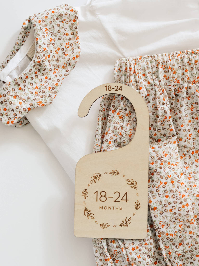 Wooden Baby Nursery Closet Dividers- Floral