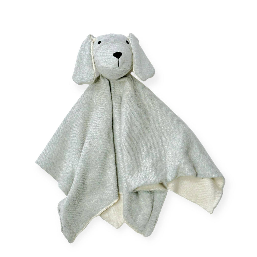 Puppy Dog - Organic Baby Lovey Security Blanket Cuddle Cloth: Grey Heather