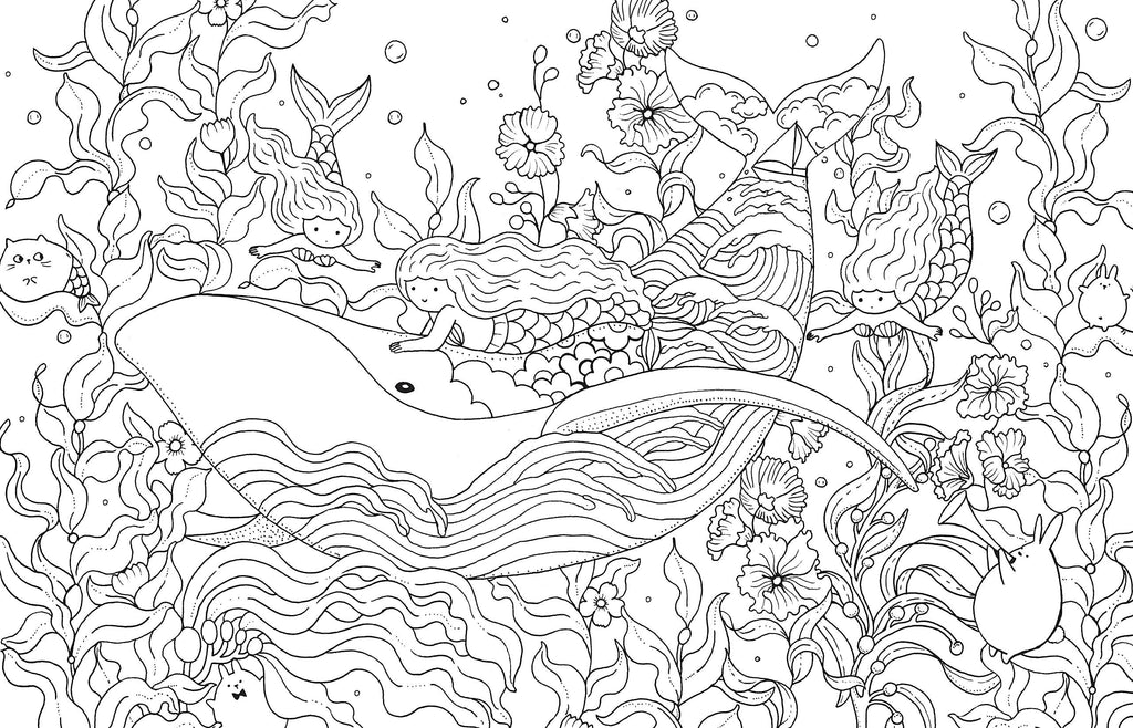 A Million Mermaids Coloring Book