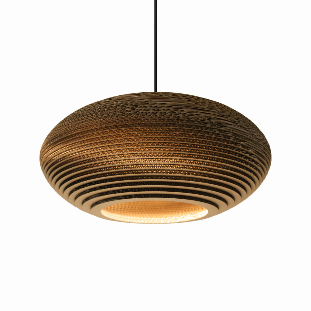 GRAYPANTS Scraplights Disc Handcrafted Pendant Lights: Natural / Disc 24